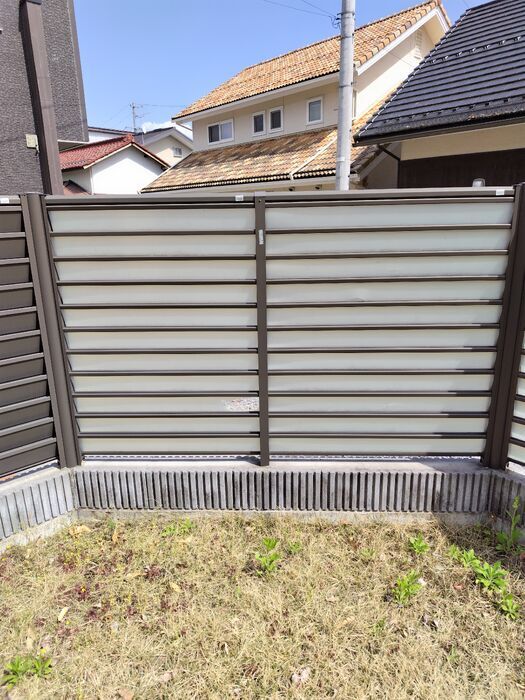 長野市　目隠しフェンス補修